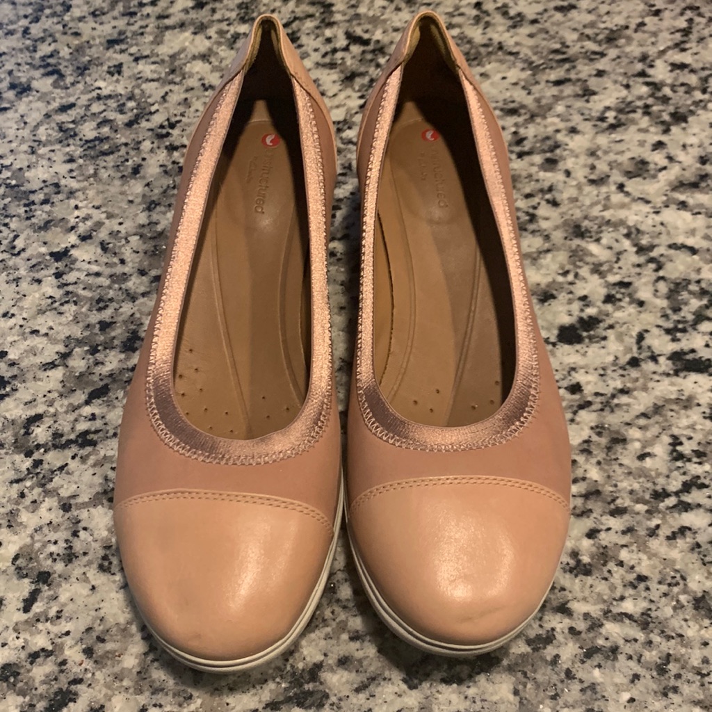 Clarks Blush Colored Wedges